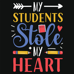 Fototapeta premium Best awesome elementary school teaching or teacher's typographic tshirt design