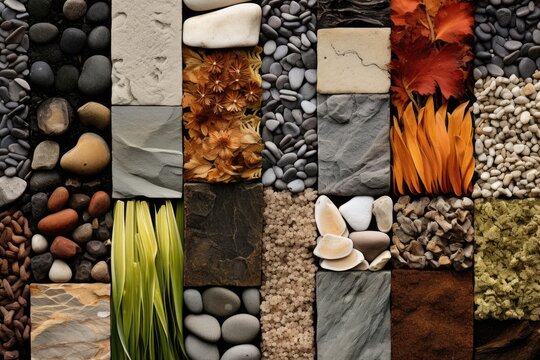 Collage of natural textures