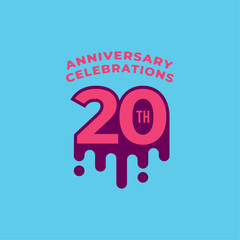 Anniversary celebrations logo design template