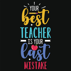 Obraz premium Best awesome elementary school teachings typographic tshirt design