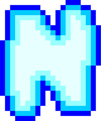 Pixelated Alphabet Letter N