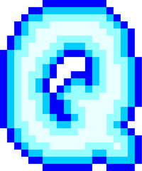 Pixelated Alphabet Letter Q