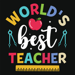World best teacher tshirt design