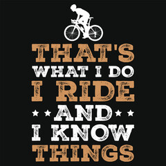Best awesome bicycle riding typographic tshirt design