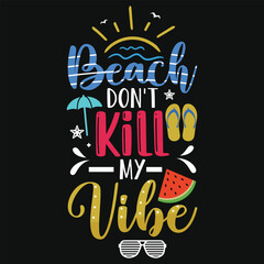 Best awesome summer sea beaches typography tshirt design