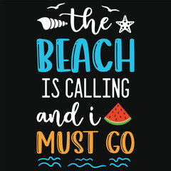 Best awesome summer sea beaches typography tshirt design