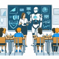 teaching ai education robot class teacher student new era