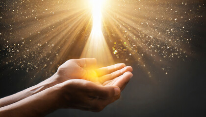 hand of jesus giving light