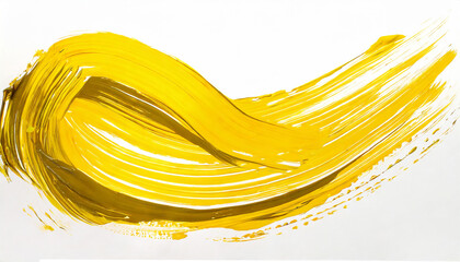 vector yellow oil brush stroke abstract varnish splash trace shape glossy oil paint smear long line...