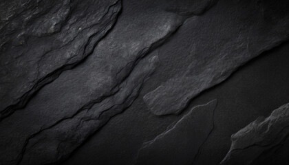dark grey black slate texture in natural pattern with high resolution for background and design art work black stone wall - obrazy, fototapety, plakaty