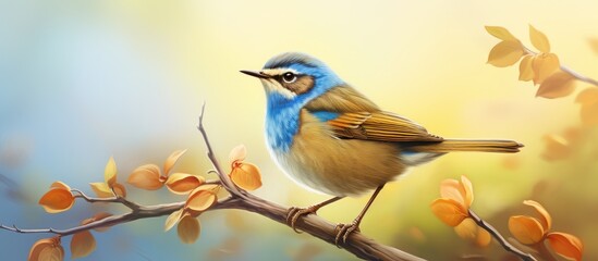 Obraz premium Female Bluethroat a thrush like passerine bird