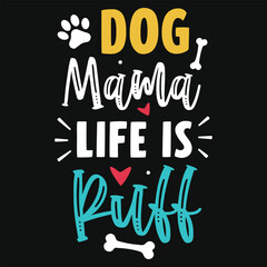 Obraz premium Best awesome dogs typography vector tshirt design