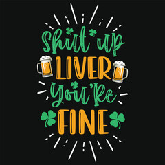 Irish beer drinking s.t Patrick day tshirt design