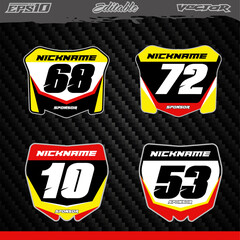 Motocross parts sticker decals