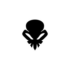 Black Skull Logo Template on white background.