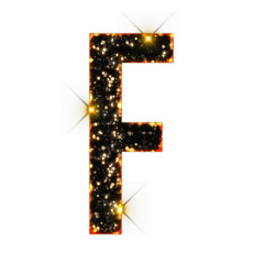Sparkling bokeh alphabet letters from A to Z, isolated on transparent background, uppercase. This is a part of a set which also includes numbers, symbols, and frames