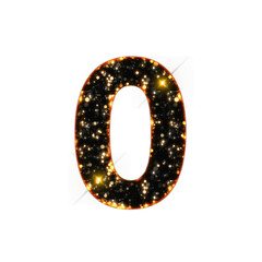 Sparkling bokeh alphabet letters from A to Z, isolated on transparent background, lowercase. This is a part of a set which also includes numbers, symbols, and frames
