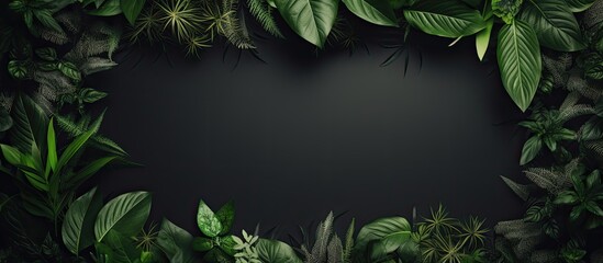Fototapeta premium Frame made of leaves