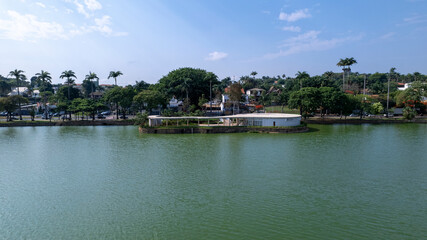 Fototapeta na wymiar Lagoa da Pampulha, in Belo Horizonte, Minas Gerais, Brazil. famous tourist place.