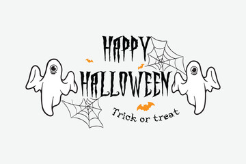 Halloween t-shirt and background sticker designs