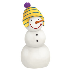 cute snowman with a hat