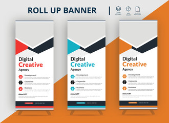 Elegant medical health care rollup banner template bundle. medical, 3d, advertising, background,rollup banner template bundle, brochure, 3d, advertising, medical, biology,