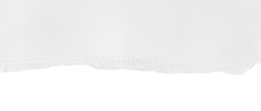 White ripped paper torn edges strips isolated on transparent background PNG file