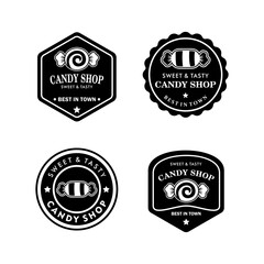Obraz premium Candy shop best in town logos
