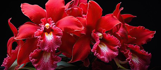 Vibrant Cattleya orchid blossoming - obrazy, fototapety, plakaty