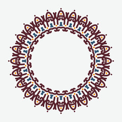 decorative round frame. Vector design elements.