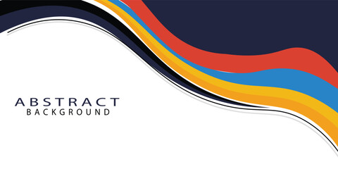 Fototapeta premium abstract blue, yellow and orange curve vector background, Smart design for business advertising. Abstract Vector, science, futuristic, energy technology concept design