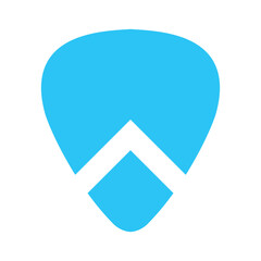 vector realistic guitar picks pattern with color vector icon isolated on white background