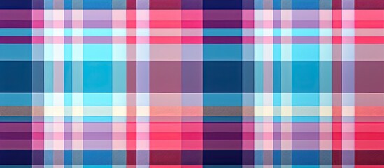 Colorful tartan pattern with intersecting stripes for fashion design or digital printing background