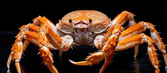 Close up of a crab often called decorator crab or sea toad