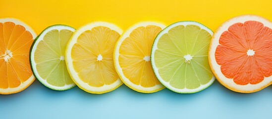 Lemons diverse sections of different colors