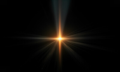 Light flare Glowing light explodes Light effect