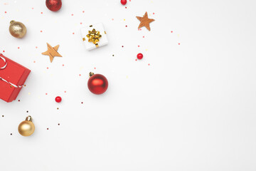 Christmas and New Year background with decorations