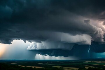 storm clouds over the sea