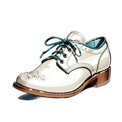 Retro saddle shoes clipart png 3d vintage saddle shoes clipart bundle, printable 1950s dance shoes for tshirt collage sheet scrapbooking