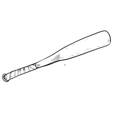 baseball bat handdrawn 