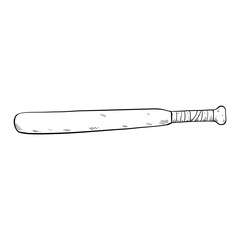 baseball bat handdrawn illustration 