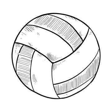 volly ballhanddrawn illustration 