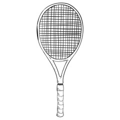 racket handdrawn illustration 