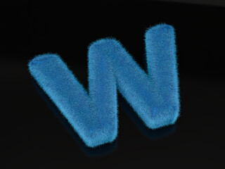 Fur letter W