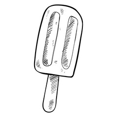 ice cream handdrawn illustration beach 