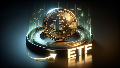 Bitcoin ETF image - obrazy, fototapety, plakaty