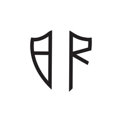 creative letter BR monogram for logo design template