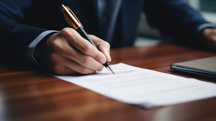 investor sign on document, finance management concept
