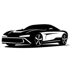 Fototapeta premium Silhouette Vector Illustration of Sport Car. This Image is Suitable for Use as a Sports Car Community Logo and Others