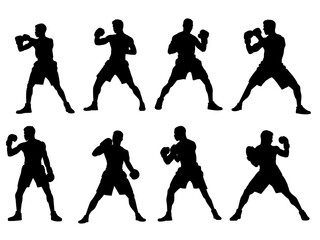 boxing silhouettes